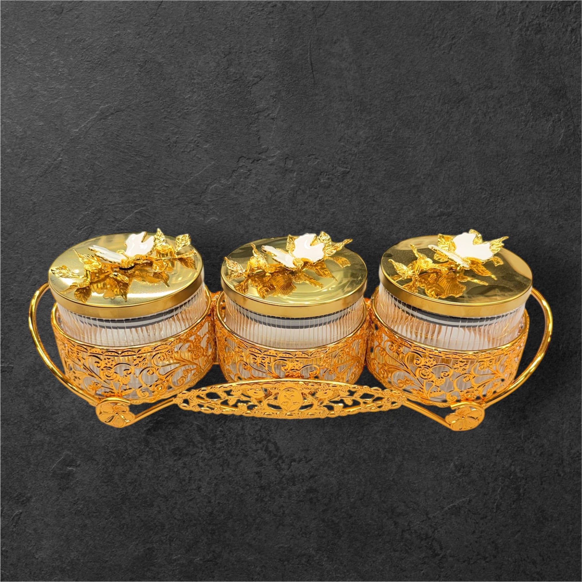 3 pcs glass jar candy
