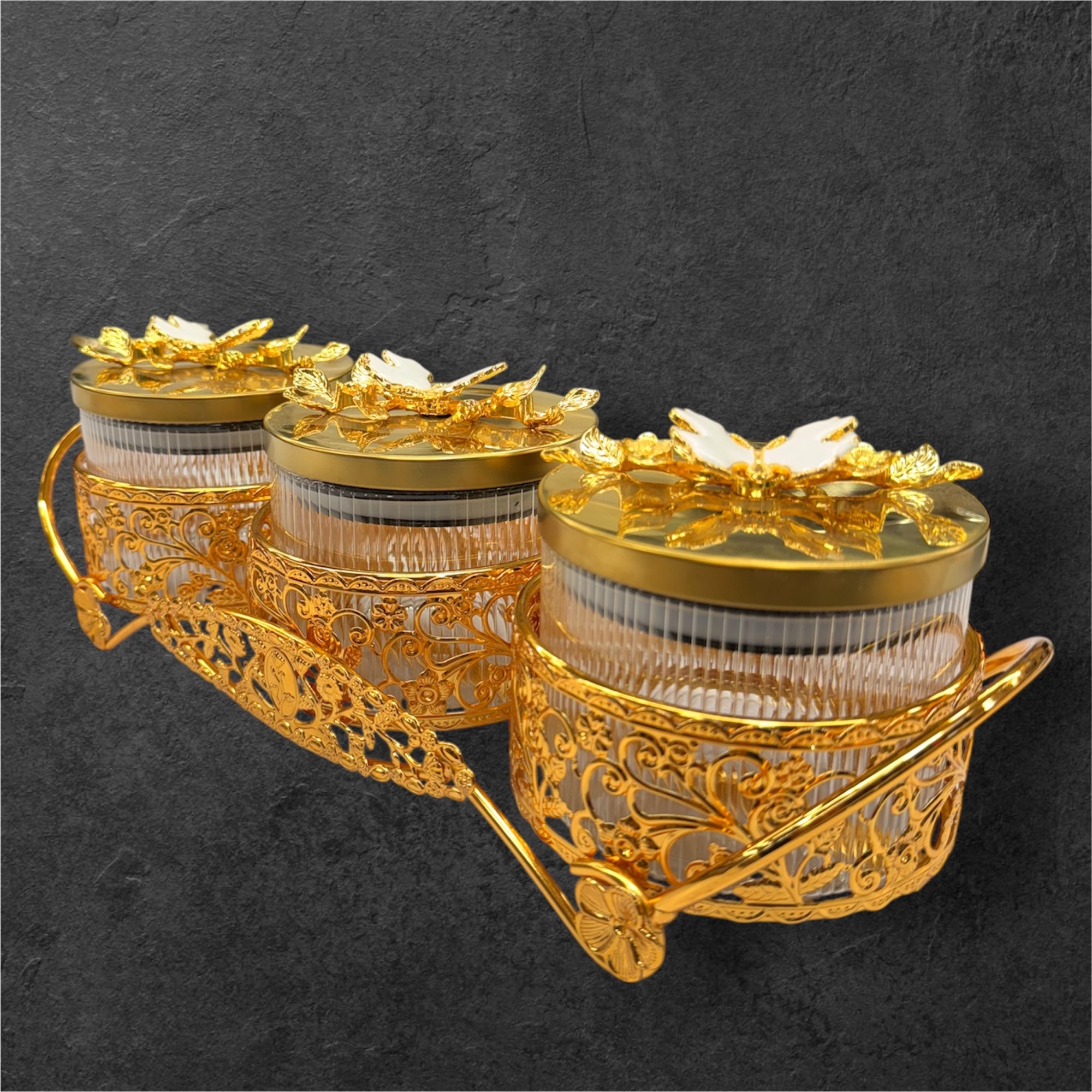 3 pcs glass jar candy