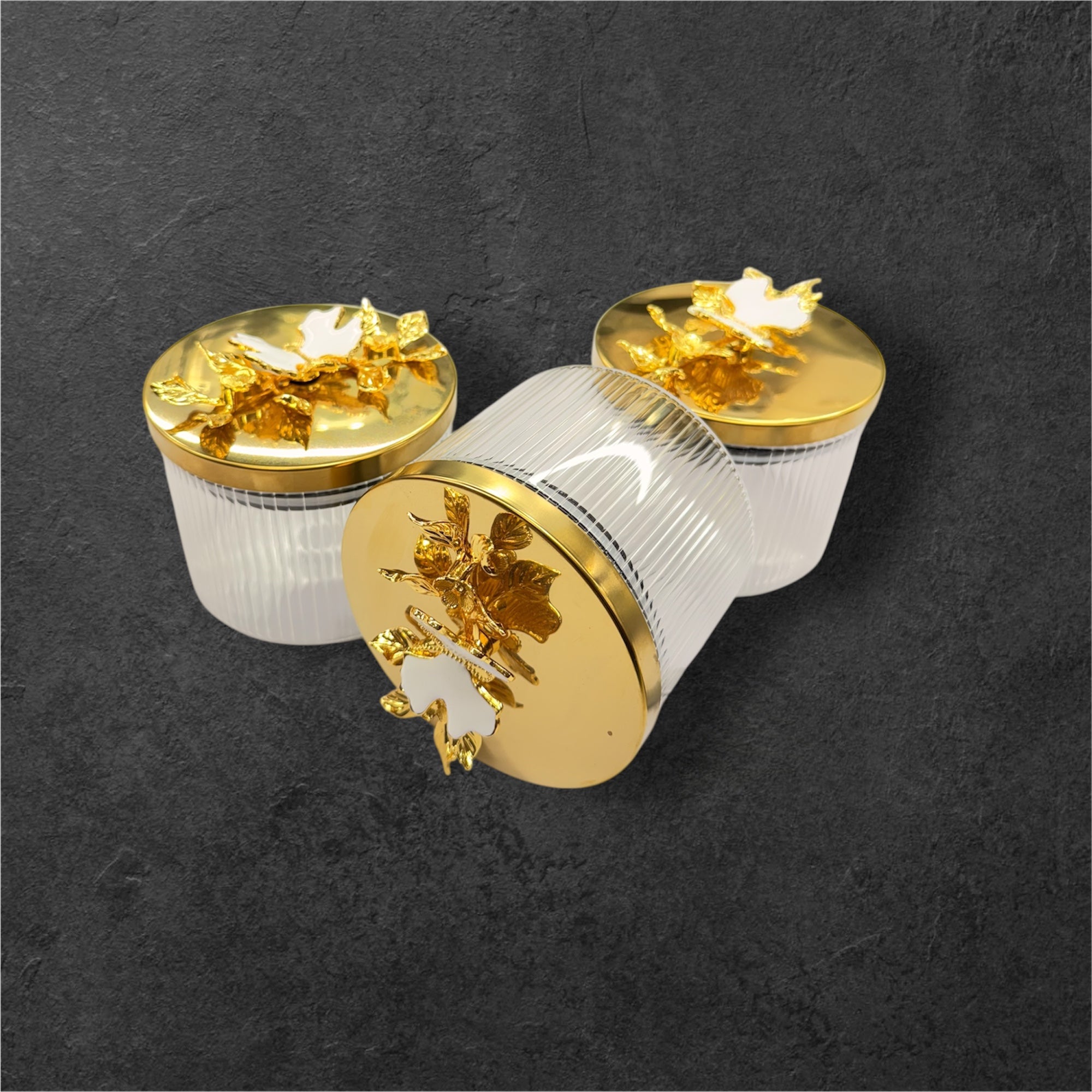 3 pcs glass jar candy