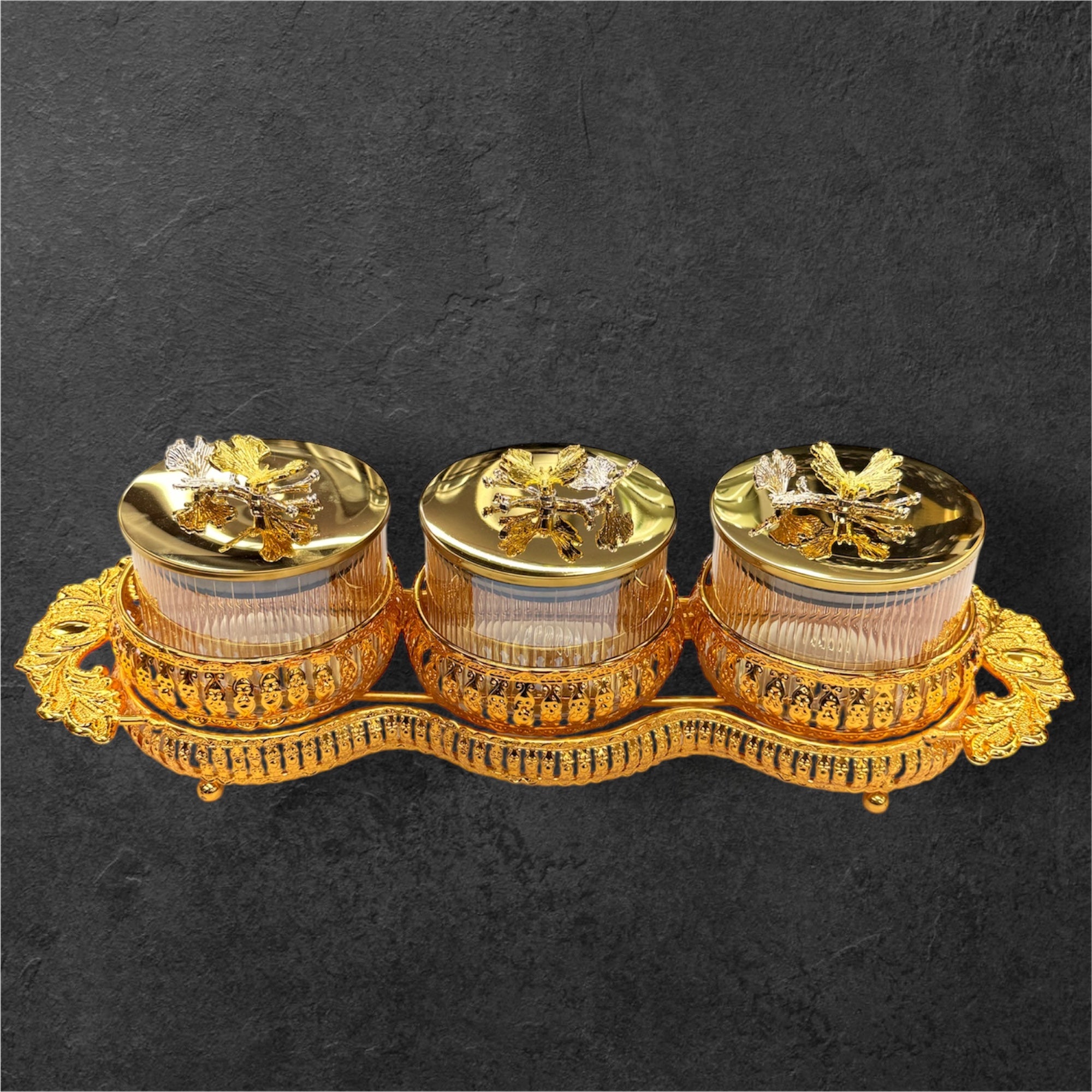3 pcs glass jar candy