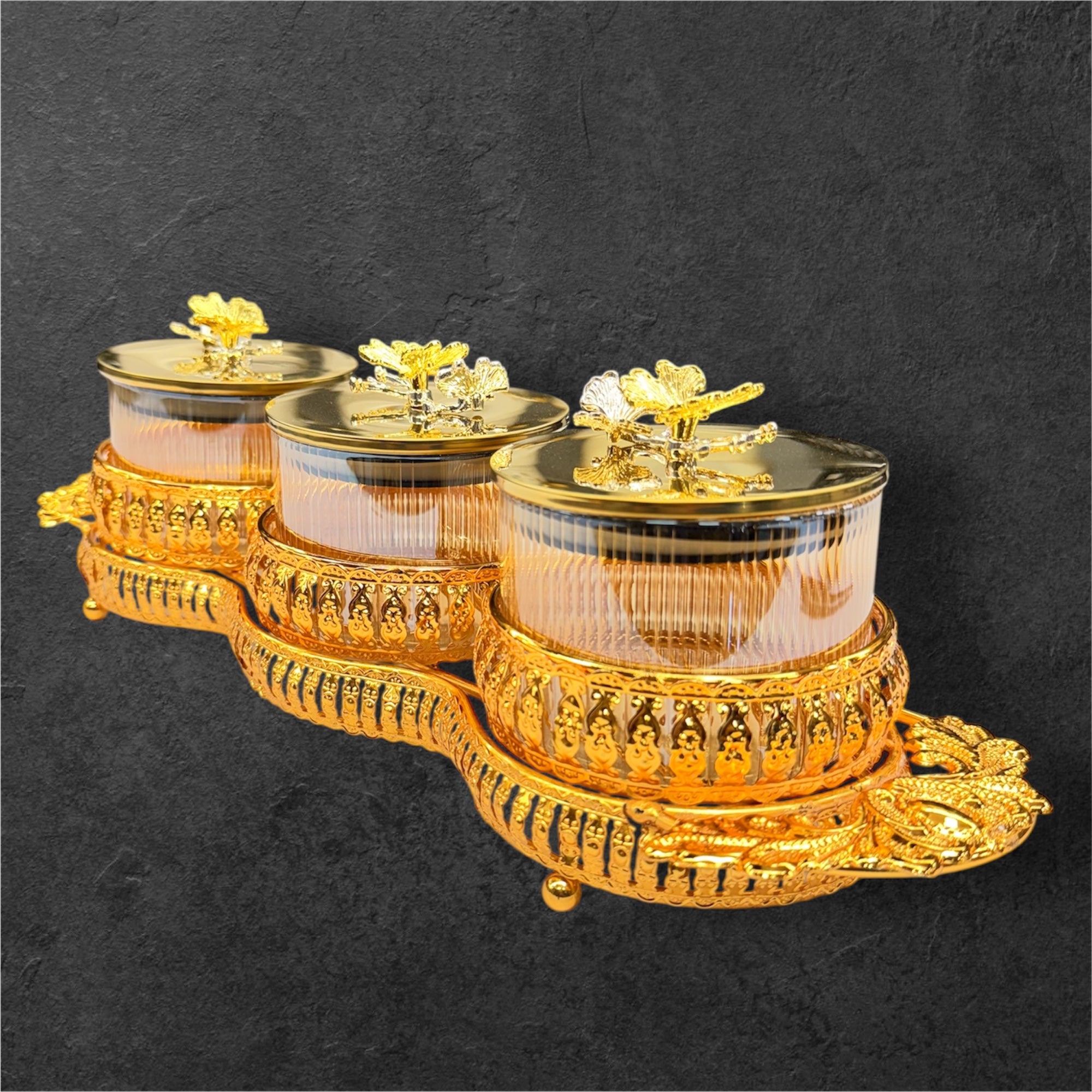 3 pcs glass jar candy