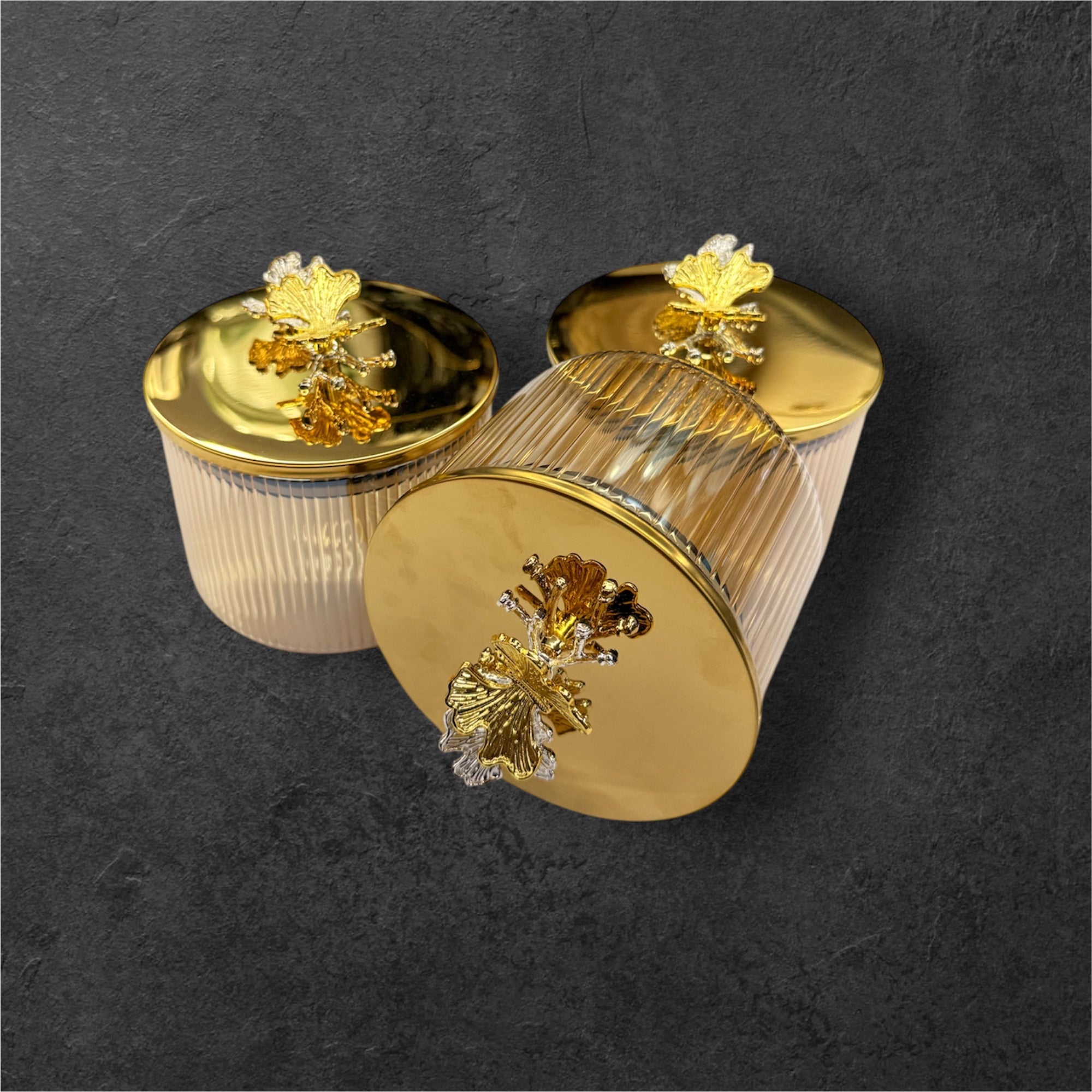 3 pcs glass jar candy