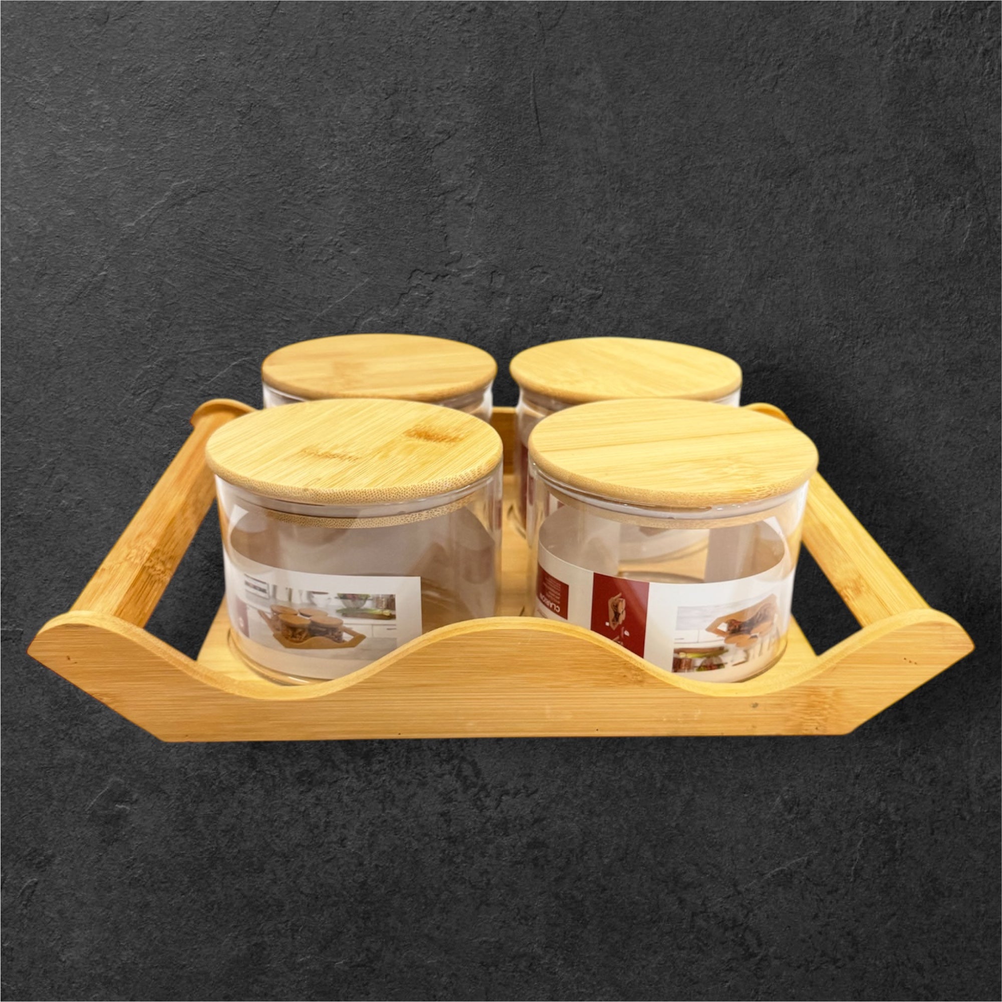 4 pcs glass jar candy