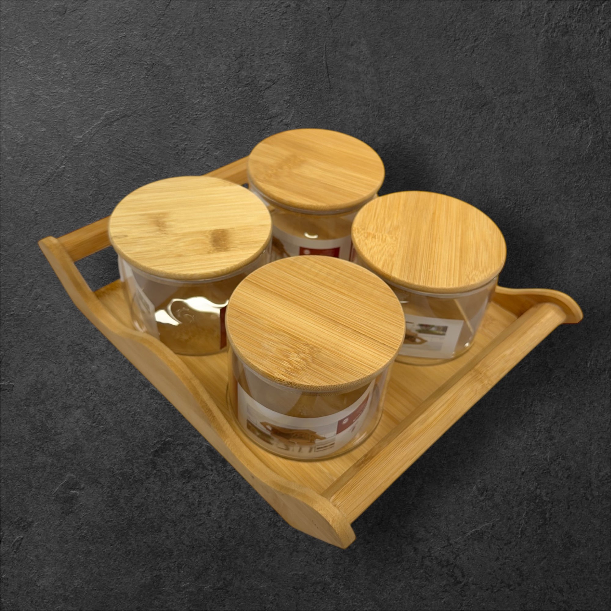 4 pcs glass jar candy