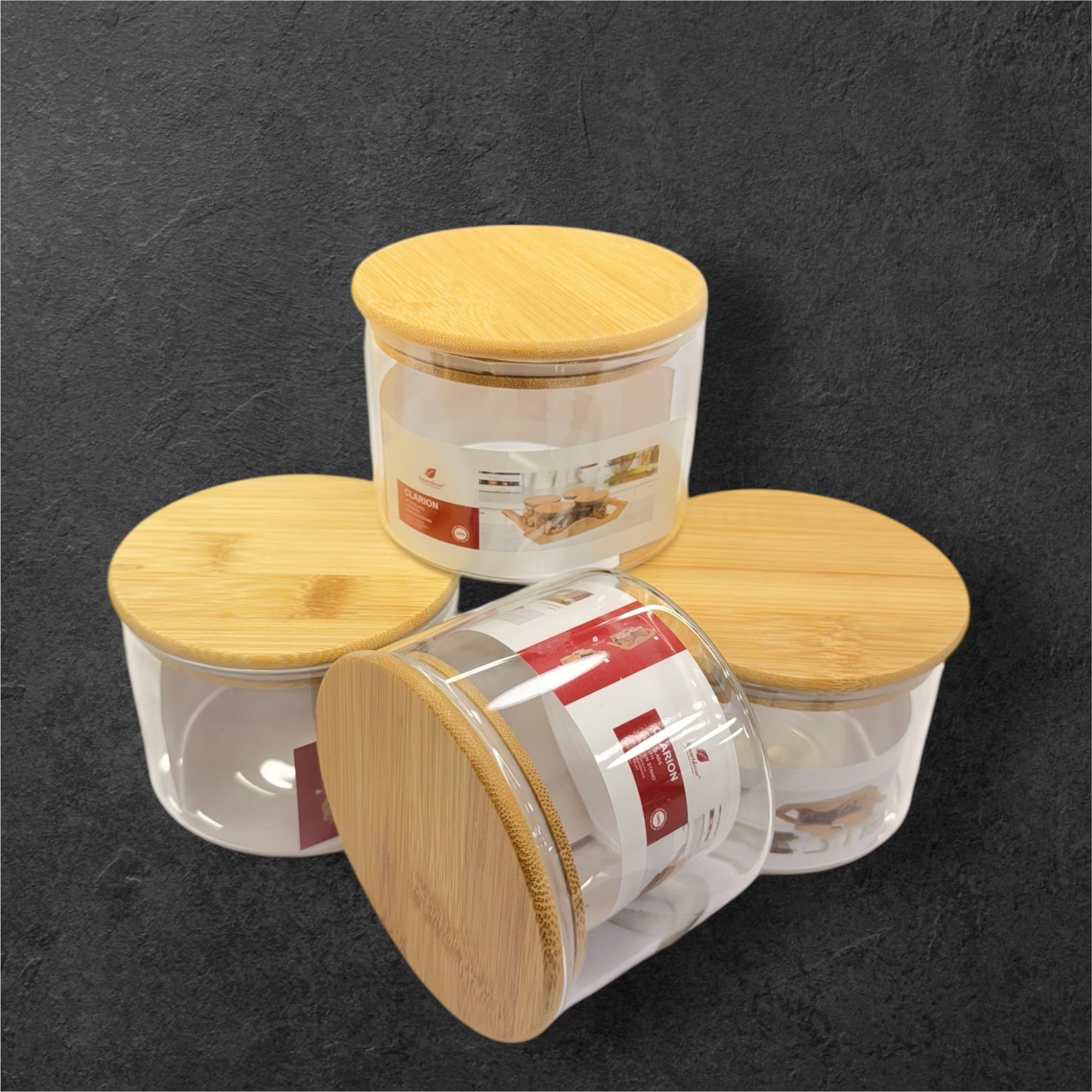 4 pcs glass jar candy