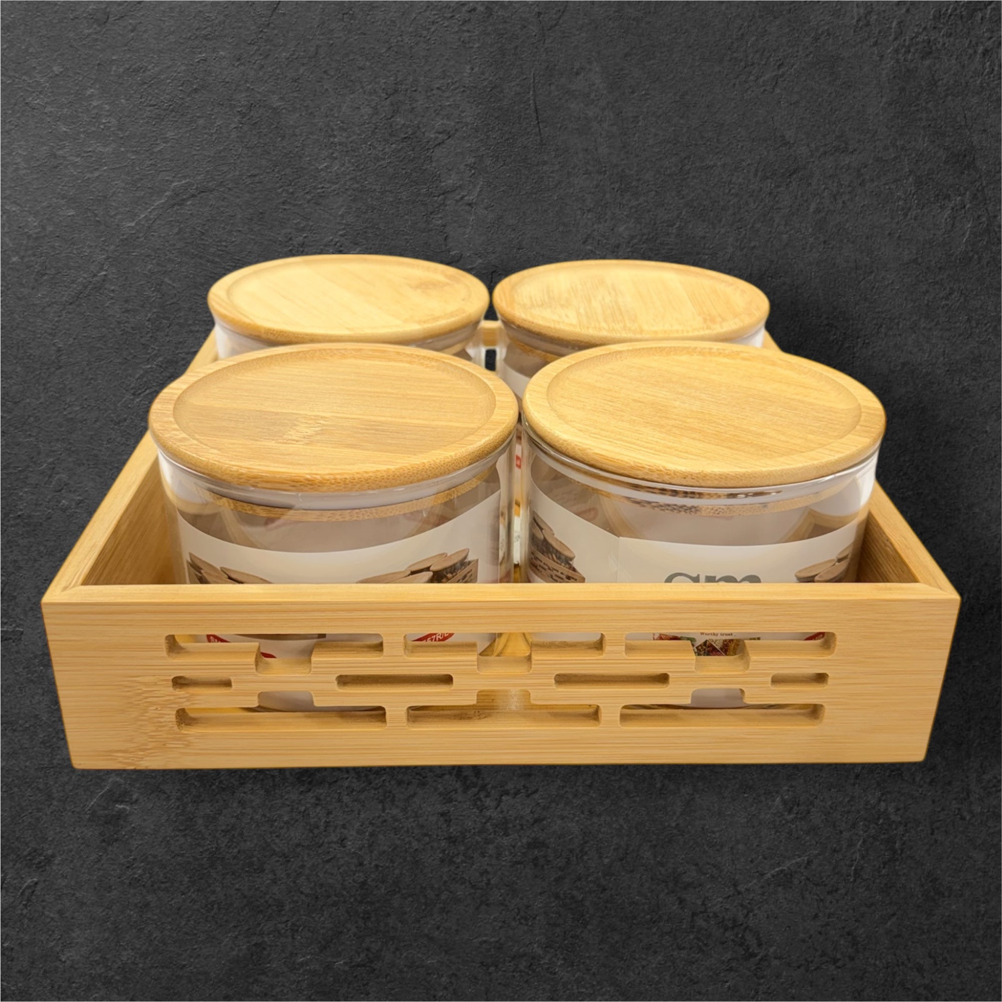 4 pcs glass jar candy