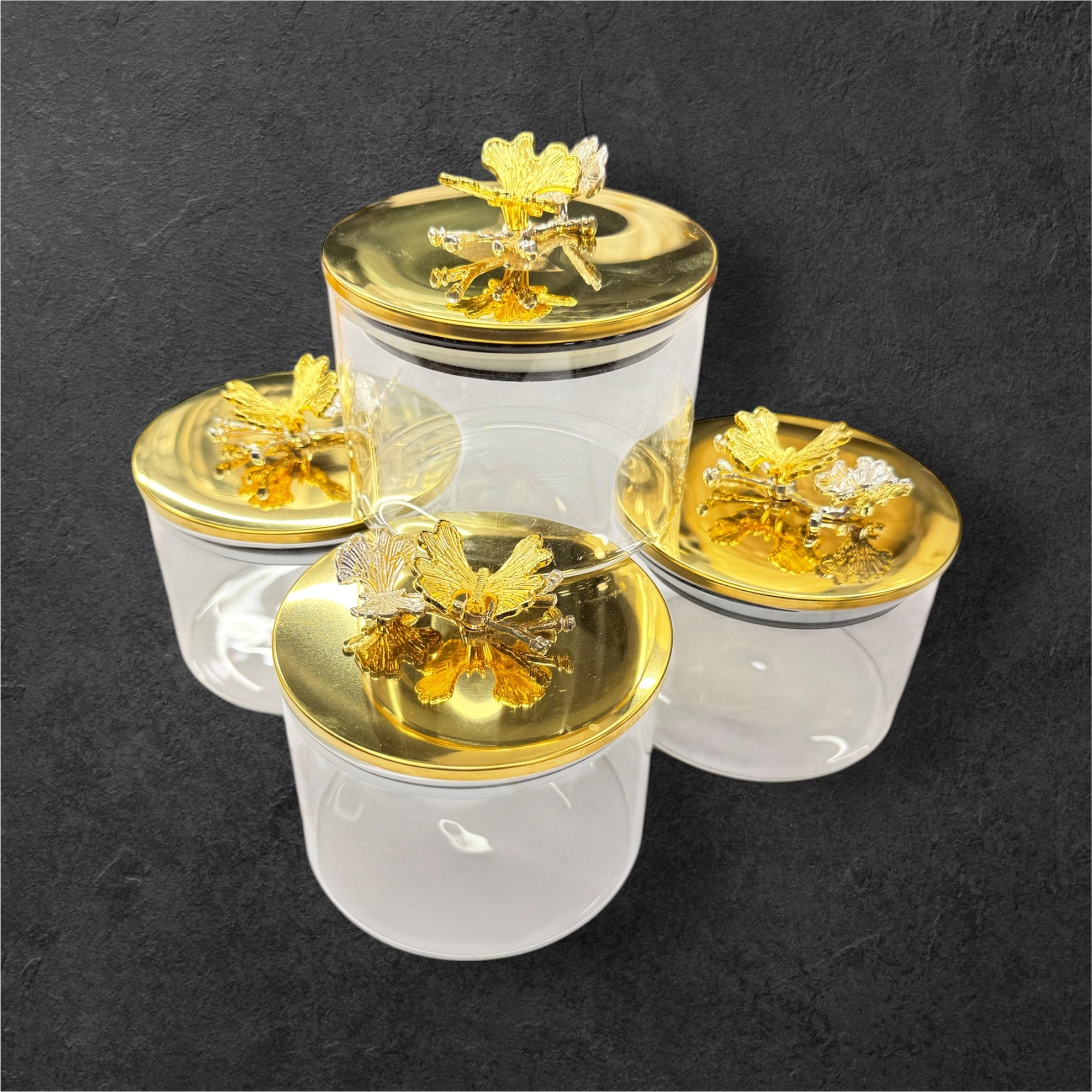 4 pcs glass jar candy