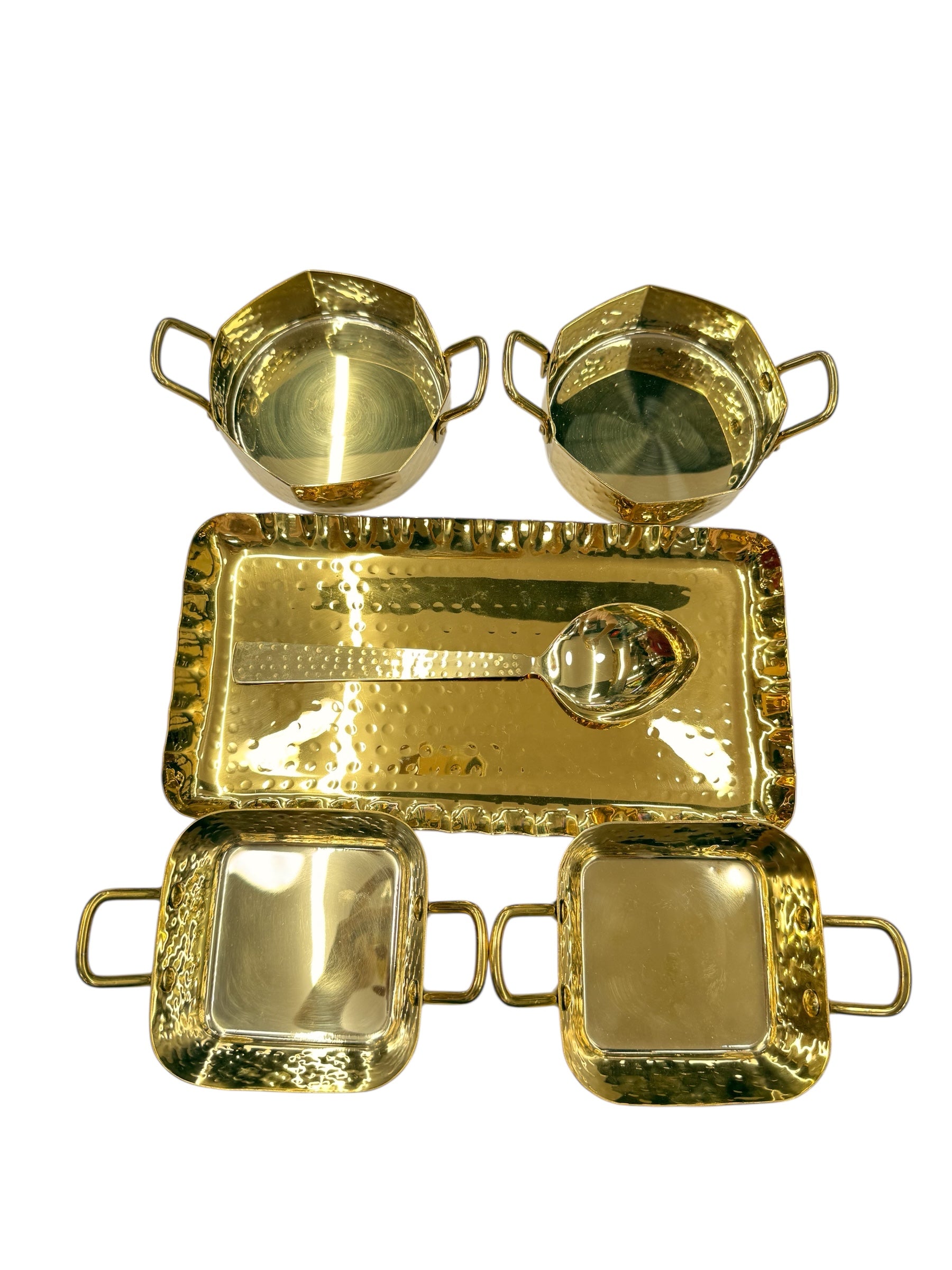 6 pcs pvd gold serve set