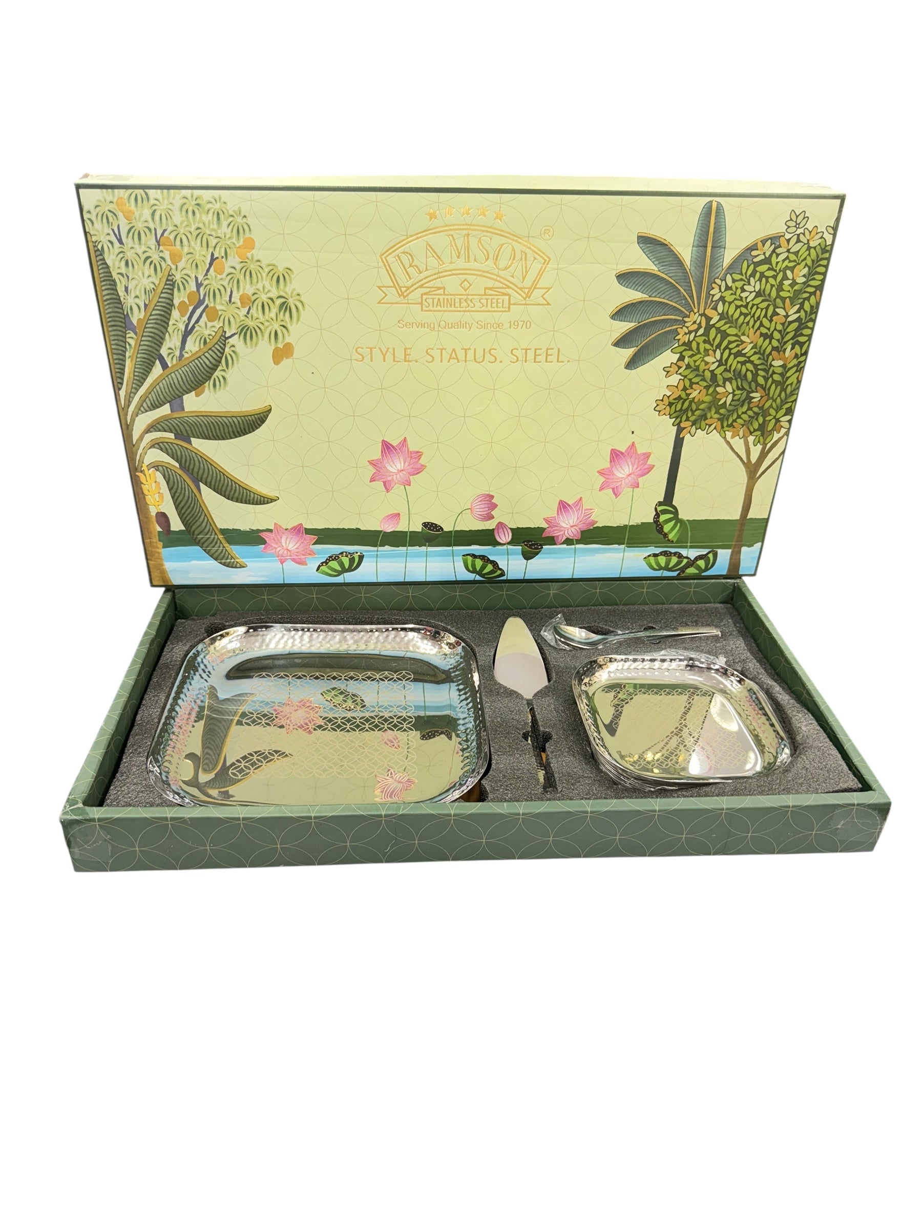 14 pcs snack set pvd silver