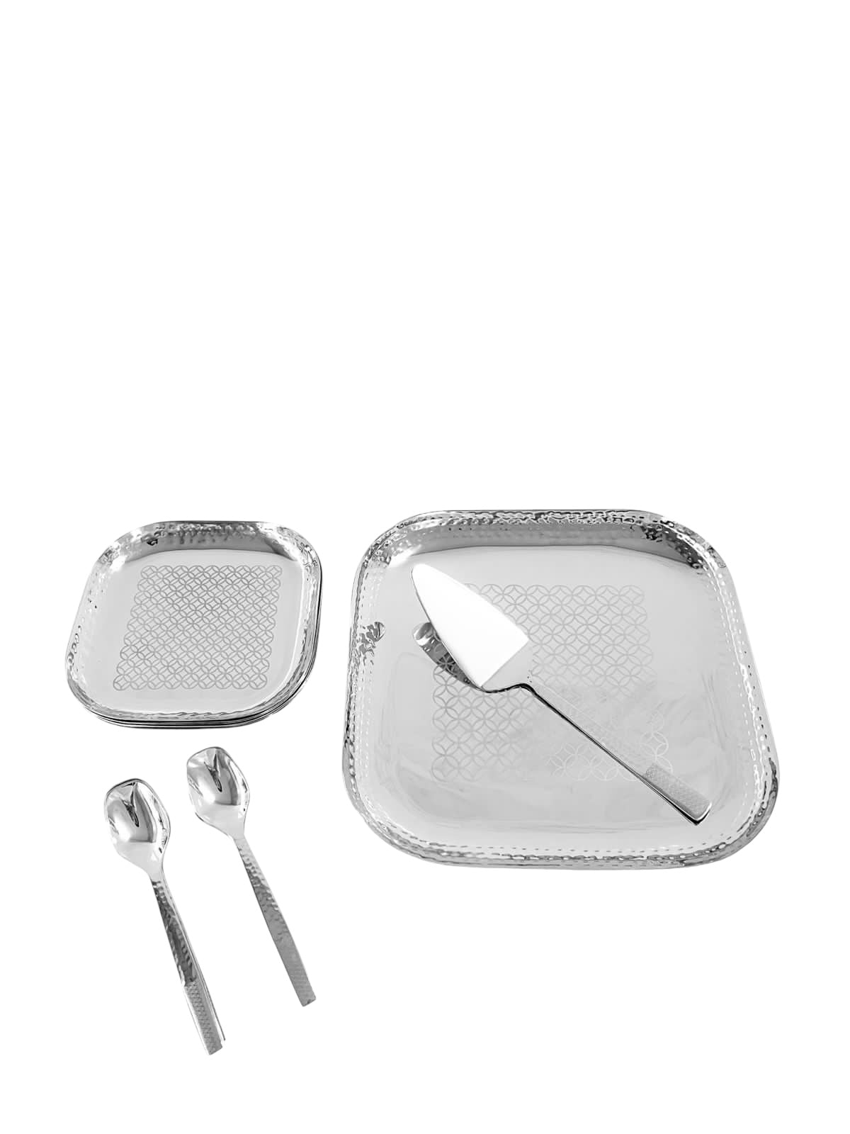 14 pcs snack set pvd silver